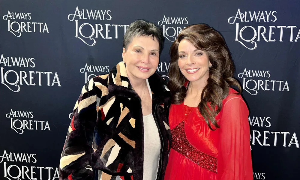 Nancy Jones and Emily Portman as Loretta Lynn in the Nashville debut of Always Loretta. When watching Emily you truly think you are seeing Loretta.
